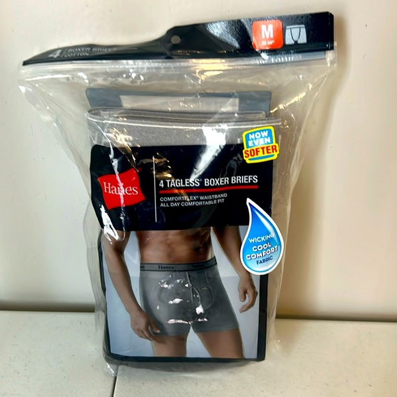Hanes Other - Hanes 4pk Tagless boxer briefs for men. New with tags. Size M